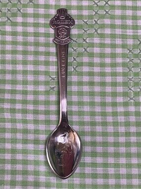 Silver toned Rolex souvenir spoon from Switzerland (E)